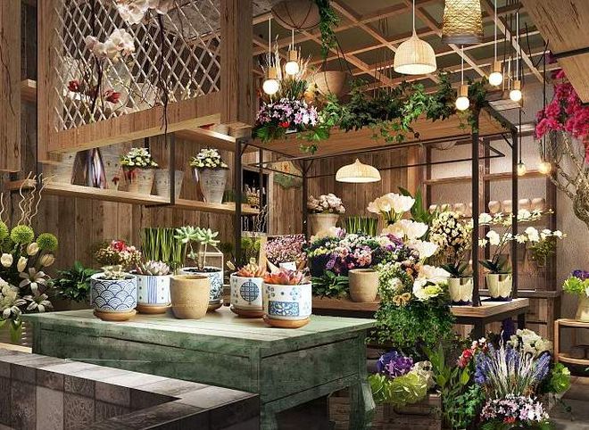 绽放的艺术：鲜花店效果图设计的魅力探索(图2)