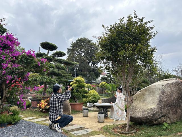 叠彩花卉基地不少商户转型打造休闲花园(图2)